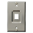 Recessed Stainless Steel Quickport, Telephone Wallplate, 1-port