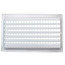 14" x 8" (Wall Opening Size) White Sidewall/Ceiling Register (A618MS Series)