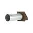 4" Brown Plastic Wall Exhaust Hood Vent w/ Spring Damper & Screen, Flat Flange, 11" Pipe