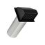 4" Black Plastic Wall Exhaust Hood Vent w/ Spring Damper & Screen, Flat Flange, 11" Pipe