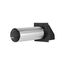 4" Black Plastic Wall Exhaust Hood Vent w/ Spring Damper & Screen, Flat Flange, 11" Pipe