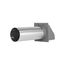 4" Gray Plastic Wall Exhaust Hood Vent w/ Spring Damper & Screen, Flat Flange, 11" Pipe