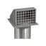 4" Gray Plastic Wall Exhaust Hood Vent w/ Spring Damper & Screen, Flat Flange, 11" Pipe