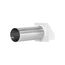 4" White Plastic Wall Exhaust Hood Vent w/ Spring Damper & Screen, Flat Flange, 11" Pipe
