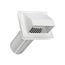 4" White Plastic Wall Exhaust Hood Vent w/ J-Channel, Spring Damper, Removable Screen, 11" Pipe