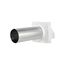 4" White Plastic Wall Exhaust Hood Vent w/ J-Channel, Spring Damper, Removable Screen, 11" Pipe