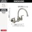 Corin 2 Handle Wall Mounted Kitchen Faucet (Stainless)