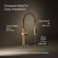 Crue Semi-Professional 1-Handle Pull Down Kitchen Faucet (Moderne Brass), K-22973-2MB