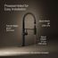 Crue Semi-Professional 1-Handle Pull Down Kitchen Faucet (Matte Black), K-22973-BL