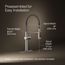 Crue Semi-Professional 1-Handle Pull Down Kitchen Faucet (Stainless Steel), K-22973-VS