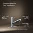 Crue 1-Handle Pull Out Kitchen Faucet (Polished Chrome), K-22976-CP