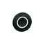 Harmony ZB Round White Marked O Push Button Cap - Black