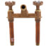 Model 22 4", 1/2" x 3/4" Sweat Inlet Hot & Cold Anti-Siphon Wall Faucet w/ Metal Handle