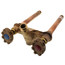 Model 22 6", 1/2" MPT x Sweat Inlet Hot & Cold Anti-Siphon Wall Faucet w/ Metal Handle