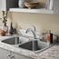 Colony 33" x 22" Stainless Steel 4-Hole Top Mount Double-Bowl ADA Kitchen Sink (Stainless Steel)