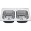 Colony 33" x 22" Stainless Steel 4-Hole Top Mount Double-Bowl ADA Kitchen Sink (Stainless Steel)