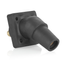 16 Series Female Panel Receptacle, Cam-Type, 45- Degree, Threaded Stud, Taper Nose, Cable Range- #2 to 4/0 AWG, 400A Max (Black)