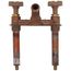 Model 22 4", 1/2" PEX Crimp Inlet Hot & Cold Anti-Siphon Wall Faucet w/ Metal Handle