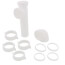 1-1/2" x 25" Centers with Baffle Tee - White