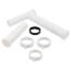 1-1/2" Garbage Disposal Waste/Drain Kit, Adjustable (10"-14"), White Plastic