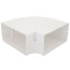 6" SpeediChannel 90-Degree Flat Bend (White)