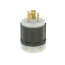 Industrial Grade Locking Plug, 20A, 2P, NEMA L5-20P - Black/White (125V)