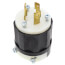 Industrial Grade Locking Plug, 20A, 2P, NEMA L6-20P - Black/White (250V)