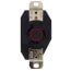Industrial Grade Locking Receptacle, 20A, 2P, NEMA L8-20R - Black (480V)