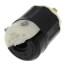 Industrial Grade Locking Plug, 20A, 2P, NEMA L8-20P - Black/White (480V)