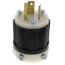 Industrial Grade Locking Plug, 20A, 2P, NEMA L8-20P - Black/White (480V)