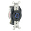 Industrial Grade Locking Receptacle, 20A, 3P, NEMA L11-20R - Black (250V)