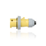 20A 125V 2P 3W IEC 60309-1 & 60309-2 Pin & Sleeve Plug w/ Screwless Clamp, NSF (Yellow)