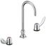 23C6 2 Handle Widespread Bathroom Faucet w/ Gooseneck Spout (Less Pop-up (Chrome), 23C672