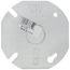3-1/2" Round Box Cover, Flat w/ 1/2" Knockout, for Use w/ Round & Octagon Boxes