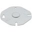 3-1/2" Round Box Cover, Flat w/ 1/2" Knockout, for Use w/ Round & Octagon Boxes