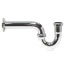 1-1/2" Chrome Plated Brass P-Trap, 17 GA W/CO