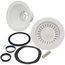 Color-Coordinated Metal Basket Strainer (White)