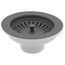 Color-Coordinated Metal Basket Strainer (Metallic Gray)
