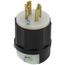 Industrial Grade Locking Plug, 20A, 3P, NEMA L14-20P - Black/White (125/250V)