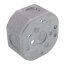 3-1/2" x 1-1/2" Deep Octagon Box w/ 1/2" Knockouts