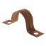 3/4" 2 Hole Carbon Steel Strap (Copper Plated)