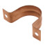 1-1/4" 2 Hole Carbon Steel Strap (Copper Plated)