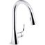 Valton 1-Handle Pull Down Kitchen Faucet (Polished Chrome), 24276-CP