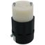 Three-Phase Industrial Grade Locking Connector, 20A, NEMA L16-20R - Black/White (3P, 480V)