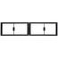 30" x 6" (1) or 14" x 6" (2) Hart & Cooley Standard Return Air Grill Wall Frame, for Unfiltered Air Flow