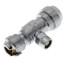 1/2" Sharkbite x 1/4" (3/8" OD) Compression Straight Loose Key Stop Valve (Lead Free)