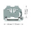 Screwless End Stop, for DIN-rail 35 x 15 and 35 x 7.5 - Gray