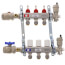 3 Loop Stainless Steel Radiant Heat Manifold w/ 1/2" Sharkbite Loops