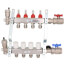 4 Loop Stainless Steel Radiant Heat Manifold w/ 1/2