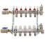 5 Loop Stainless Steel Radiant Heat Manifold w/ 1/2" Sharkbite Loops